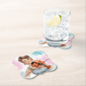 Classic Violine Lady Shaped Untersetzer, Vintag Ar Untersetzer (Vor Ort)