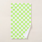 Classic visual lime checkerboard  badhandtuch set (Handtuch)