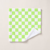 Classic visual lime checkerboard  badhandtuch set (Waschlappen)