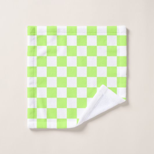 Classic visual lime checkerboard  badhandtuch set (Waschlappen)