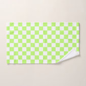 Classic visual lime checkerboard  badhandtuch set (Handtuch)