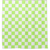 Classic visual lime checkerboard  duschvorhang (Vorderseite)