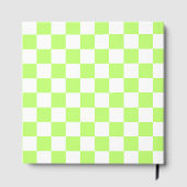 Classic visual lime checkerboard  gästebuch (Rückseite)