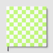 Classic visual lime checkerboard  gästebuch (Vorderseite)