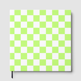 Classic visual lime checkerboard  gästebuch