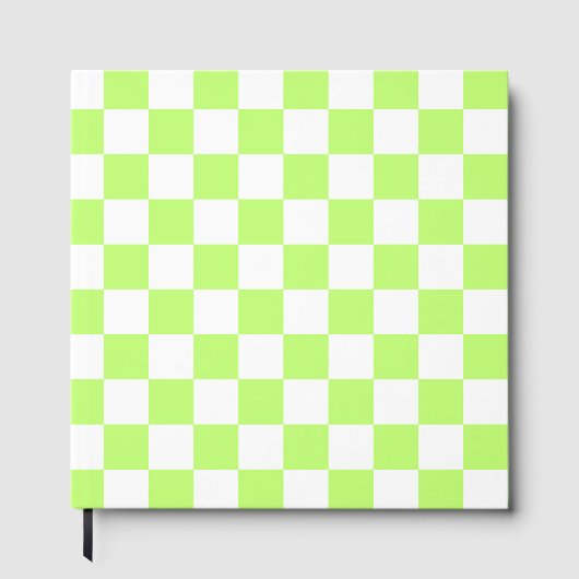 Classic visual lime checkerboard  gästebuch (Vorderseite)