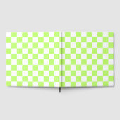 Classic visual lime checkerboard  gästebuch (Voll)