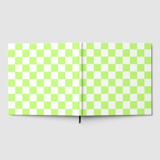 Classic visual lime checkerboard  gästebuch (Voll)