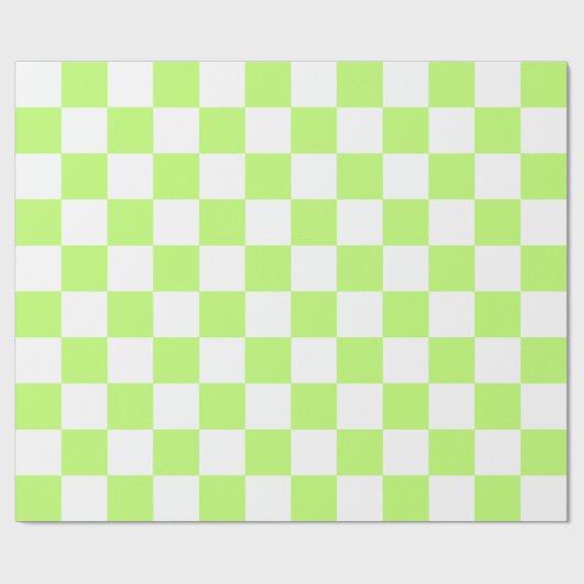 Classic visual lime checkerboard  geschenkpapier (Flach)