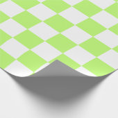 Classic visual lime checkerboard  geschenkpapier (Ecke)