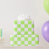 Classic visual lime checkerboard  geschenkpapier