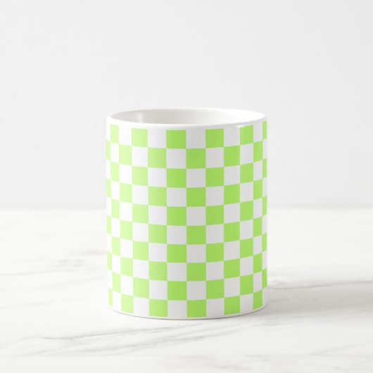 Classic visual lime checkerboard  kaffeetasse (Mittel)