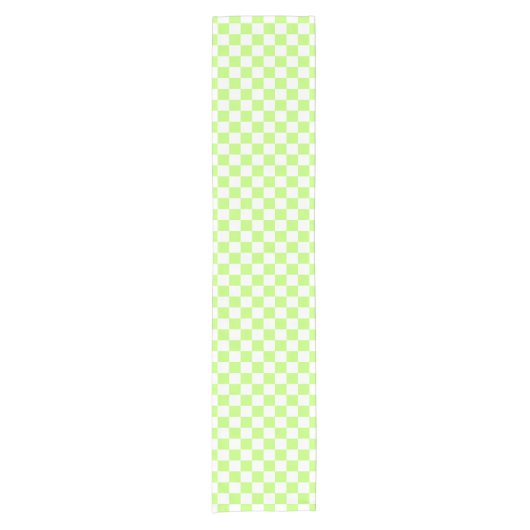 Classic visual lime checkerboard  kurzer tischläufer (Vorderseite)