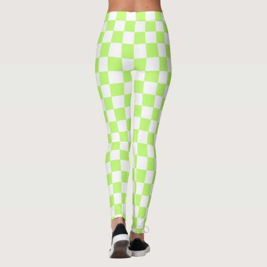 Classic visual lime checkerboard  leggings (Rückseite)