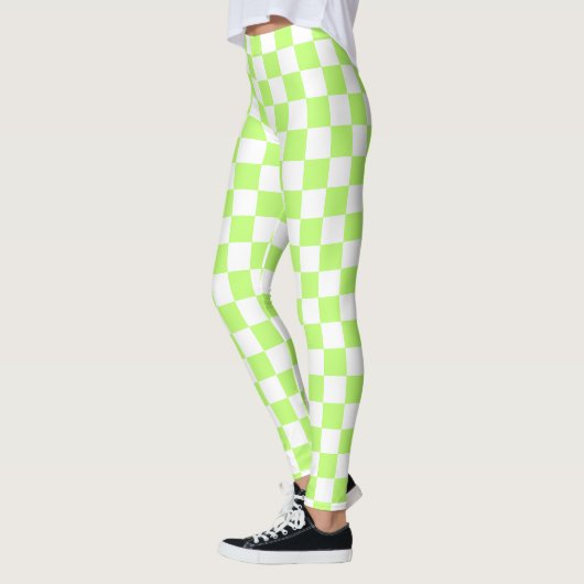 Classic visual lime checkerboard  leggings (Links)