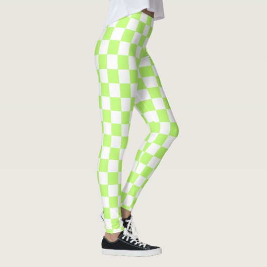 Classic visual lime checkerboard  leggings (Rechts)