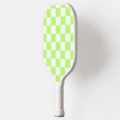 Classic visual lime checkerboard  pickleball schläger (Links)
