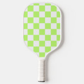 Classic visual lime checkerboard  pickleball schläger (Rückseite)