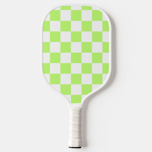Classic visual lime checkerboard  pickleball schläger (Rückseite)