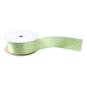 Classic visual lime checkerboard  satinband (Spule)