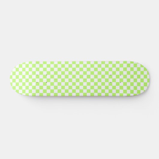 Classic visual lime checkerboard  skateboard (Horizontal)
