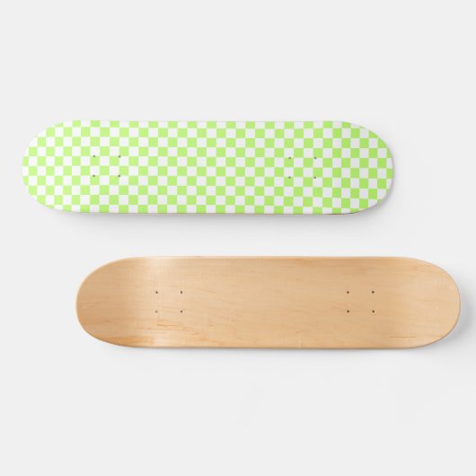 Classic visual lime checkerboard  skateboard (Horizontal)