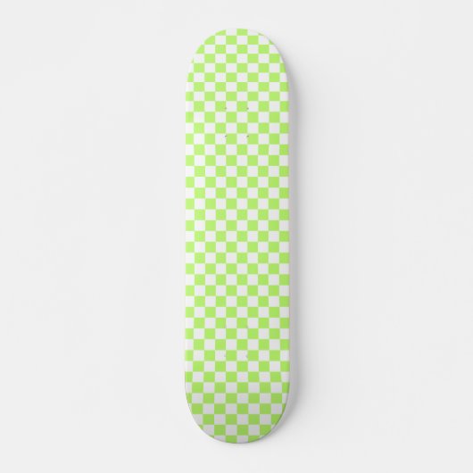 Classic visual lime checkerboard  skateboard (Vorne)