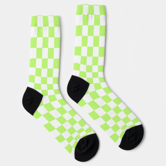 Classic visual lime checkerboard  socken (Rechts)