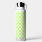 Classic visual lime checkerboard  trinkflasche (Hinten)