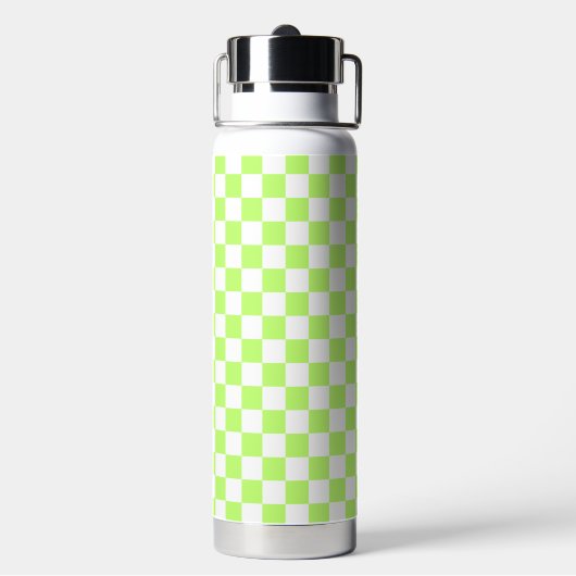 Classic visual lime checkerboard trinkflasche (Hinten)