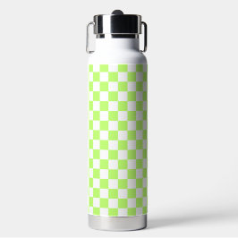 Classic visual lime checkerboard  trinkflasche