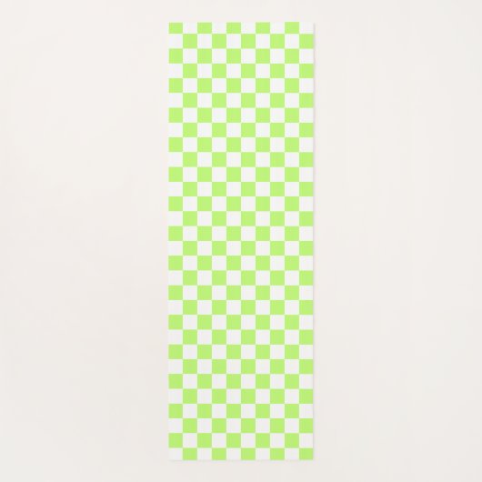 Classic visual lime checkerboard  yogamatte (Rückseite)