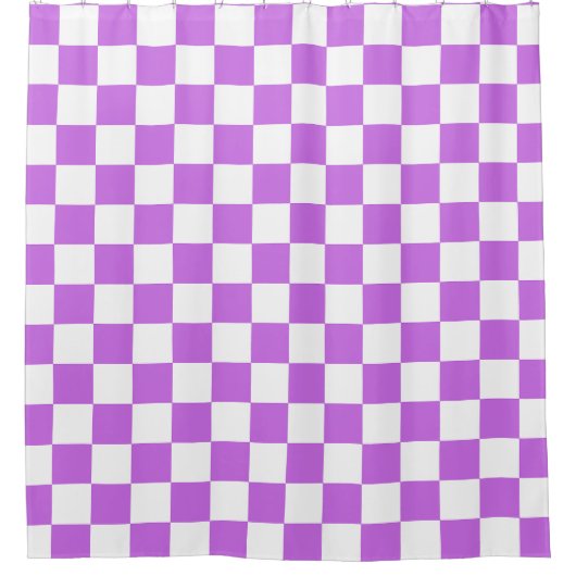 Classic visual magenta checkerboard  duschvorhang (Vorderseite)
