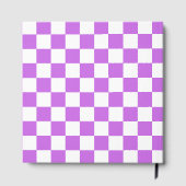 Classic visual magenta checkerboard  gästebuch (Rückseite)