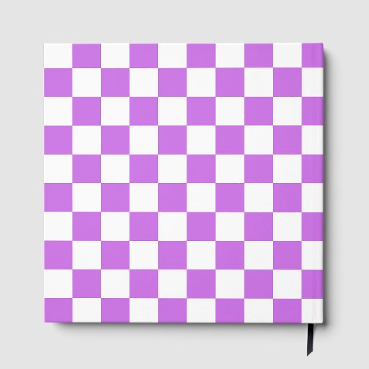 Classic visual magenta checkerboard  gästebuch (Rückseite)