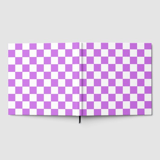 Classic visual magenta checkerboard  gästebuch (Voll)