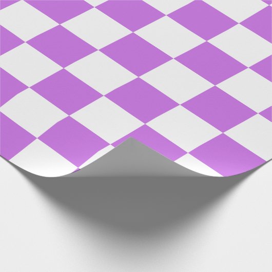 Classic visual magenta checkerboard  geschenkpapier (Ecke)