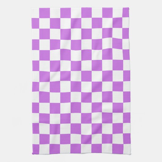 Classic visual magenta checkerboard  geschirrtuch (Vertikal)