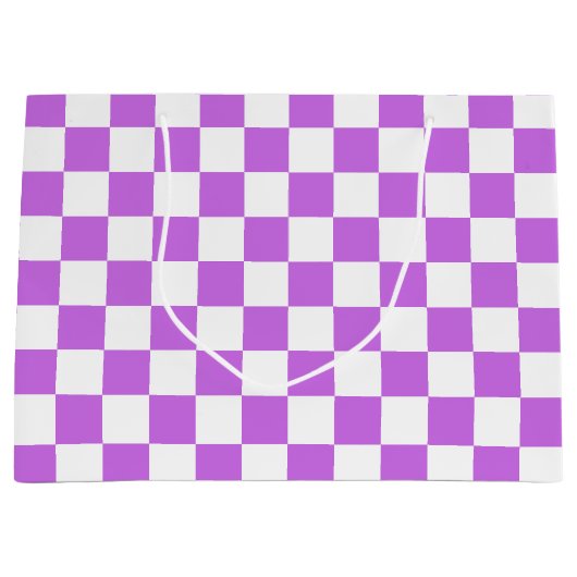 Classic visual magenta checkerboard  große geschenktüte (Vorderseite)