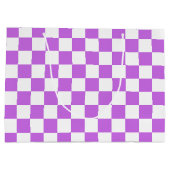 Classic visual magenta checkerboard  große geschenktüte (Rückseite)