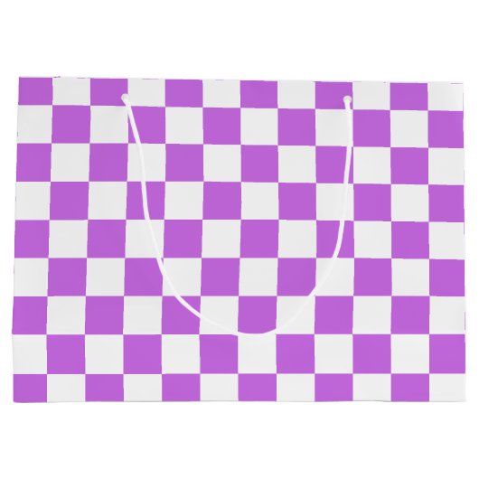 Classic visual magenta checkerboard  große geschenktüte (Rückseite)