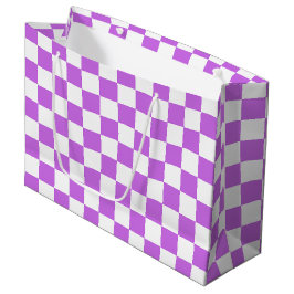 Classic visual magenta checkerboard  große geschenktüte