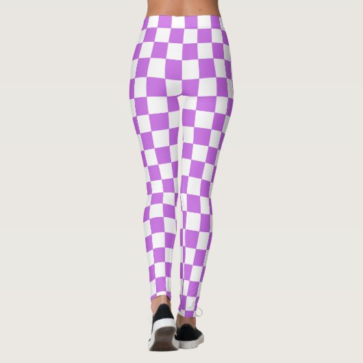 Classic visual magenta checkerboard  leggings (Rückseite)