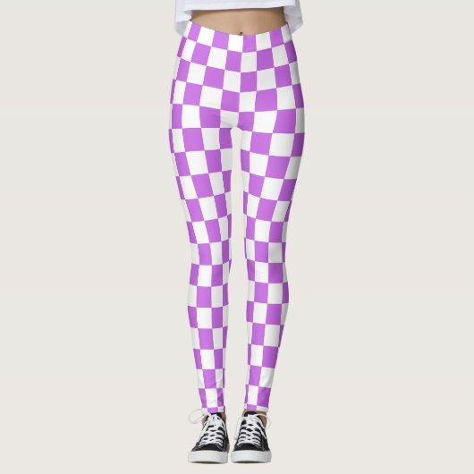 Classic visual magenta checkerboard  leggings (Vorderseite)