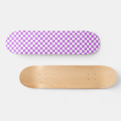 Classic visual magenta checkerboard  skateboard (Horizontal)