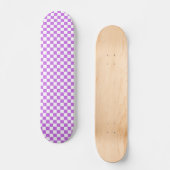 Classic visual magenta checkerboard  skateboard (Vorderseite)