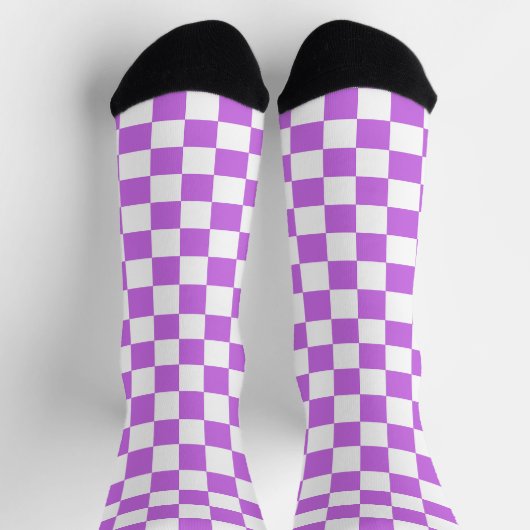 Classic visual magenta checkerboard  socken (Oben)