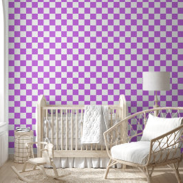 Classic visual magenta checkerboard  tapete