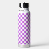 Classic visual magenta checkerboard  trinkflasche (rechts)