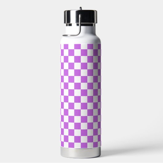 Classic visual magenta checkerboard  trinkflasche (rechts)